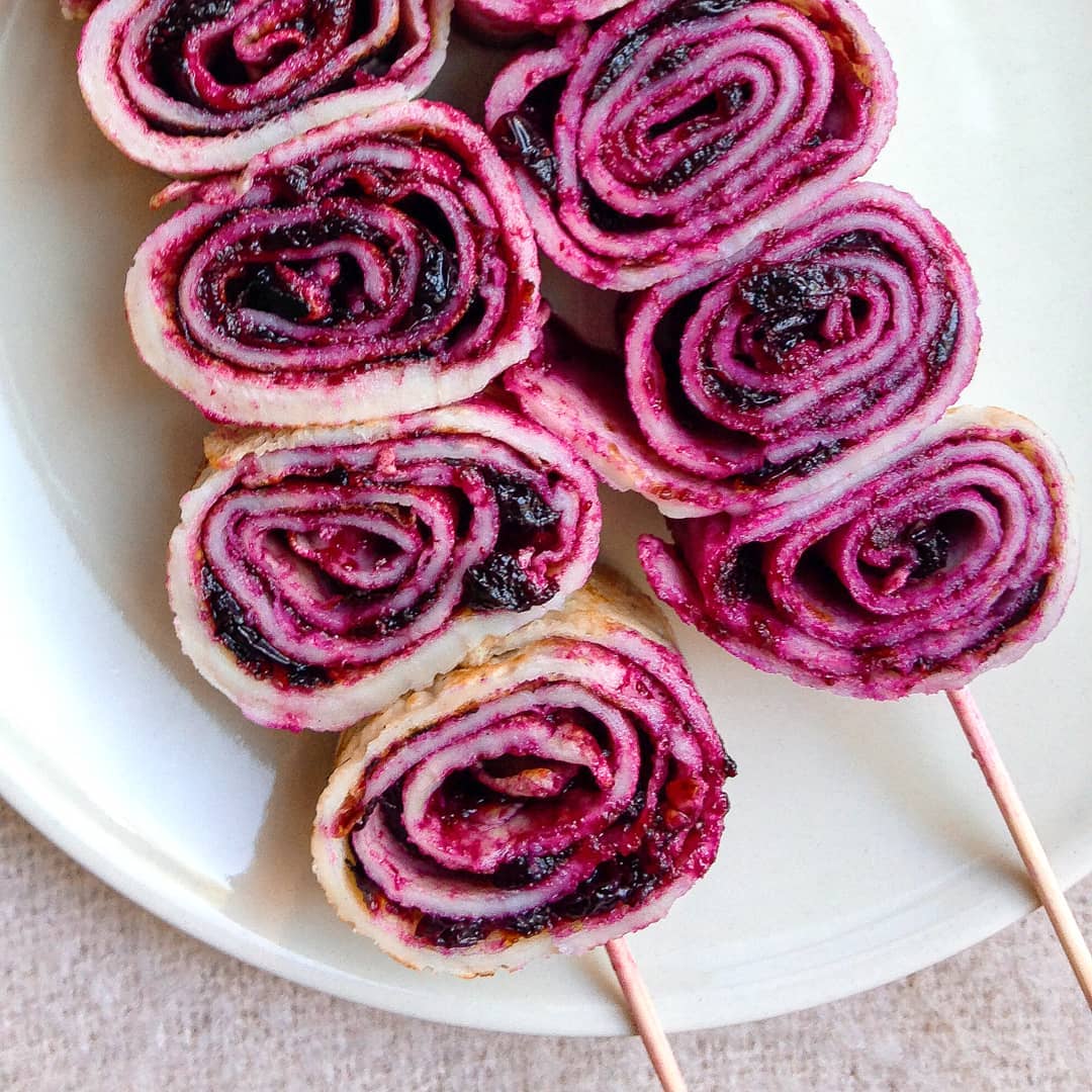 Blueberry Jam Pancake Rolls