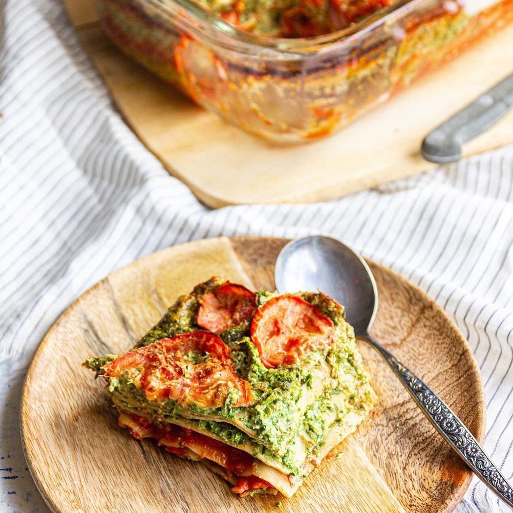 Vegan Spinach and Cashew Cheese Lasagna