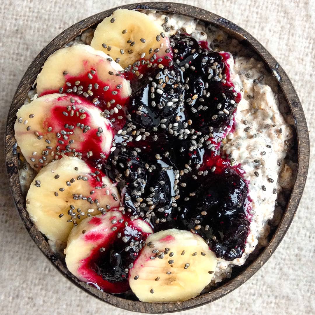 Banana and Blueberry Overnight Oats