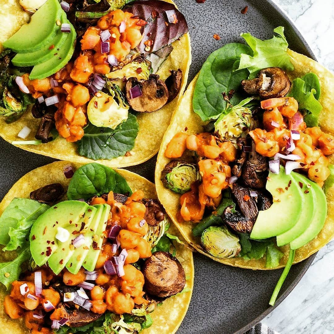 Buffalo Chickpea Tacos