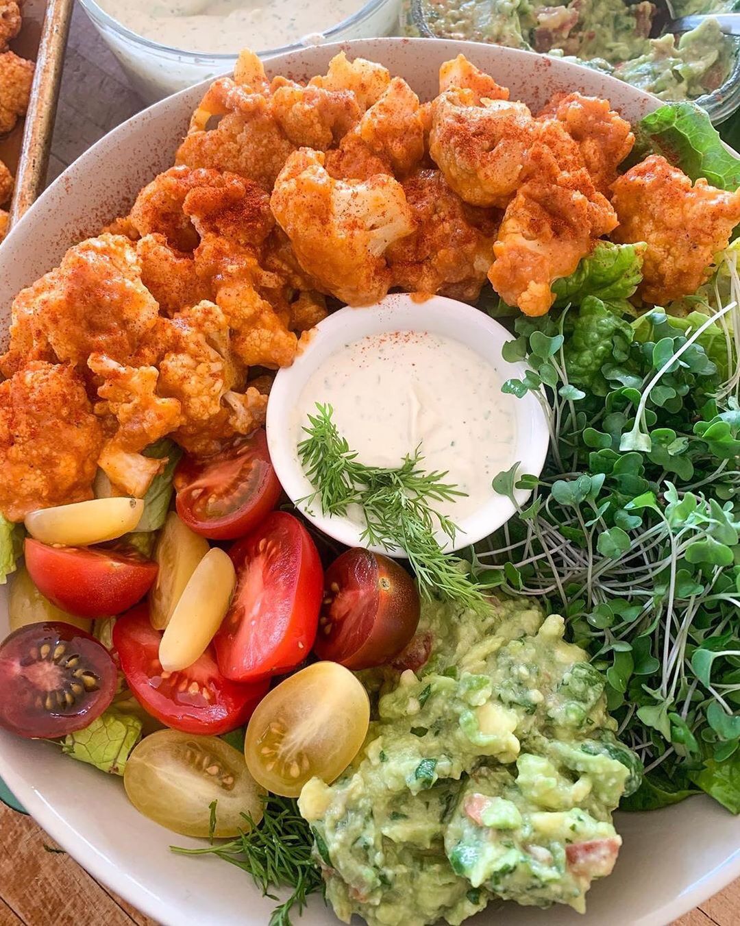 Buffalo Cauliflower with Homemade Ranch