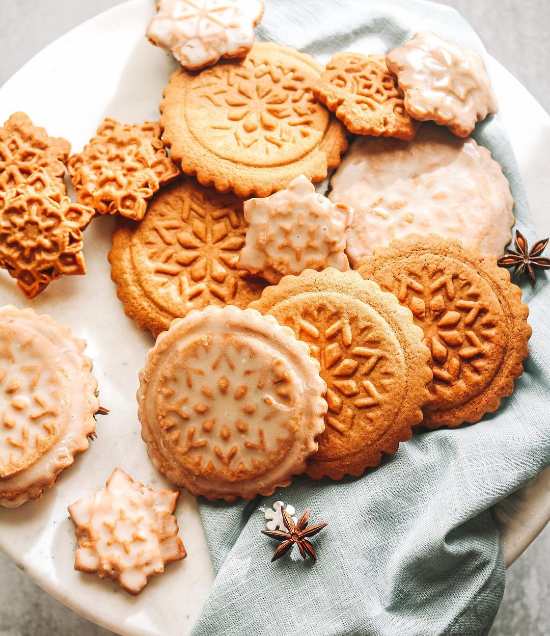 Spiced Honey Cardamom Cookies with Orange Glaze