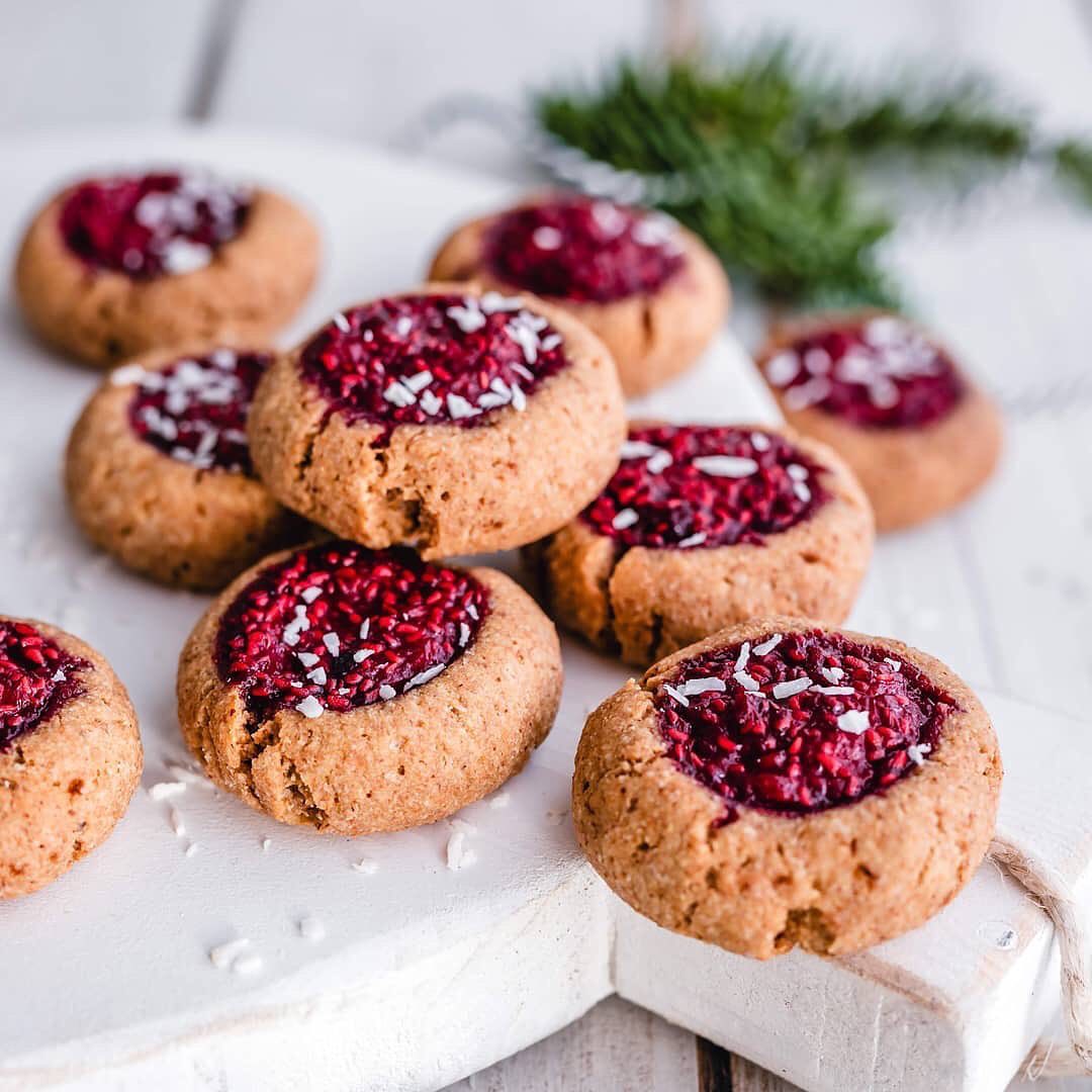 Almond Butter Thumbprint Cookies