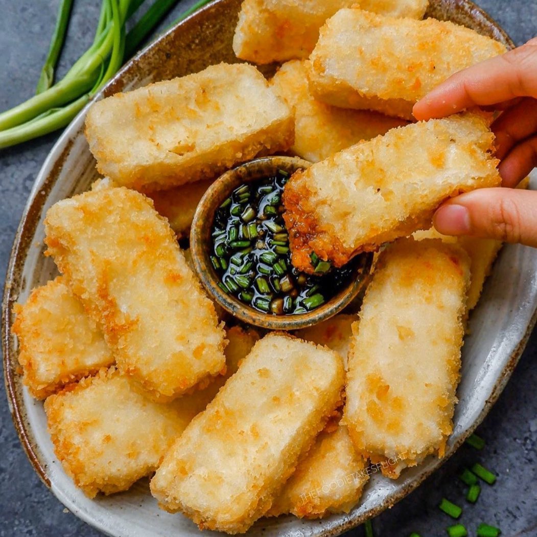 Crispy Tofu with Sweet Scallion Sauce