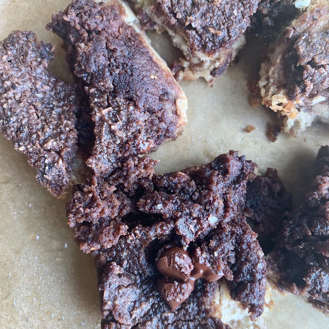 Layered Banana Bread and Dark Chocolate Brownies