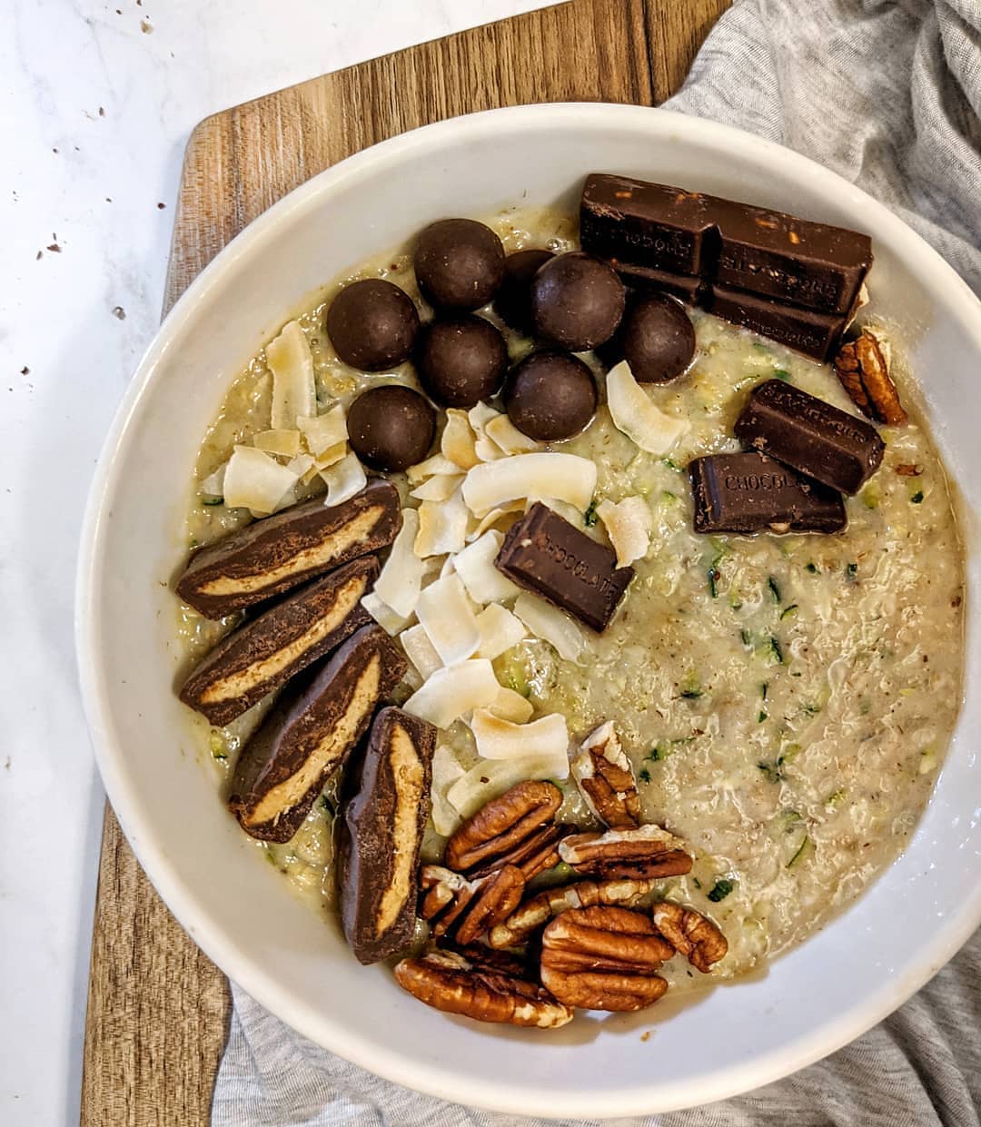 Protein Zucchini Oatmeal Bowl