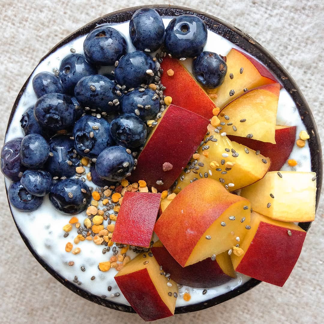Peach and Blueberry Overnight Oats