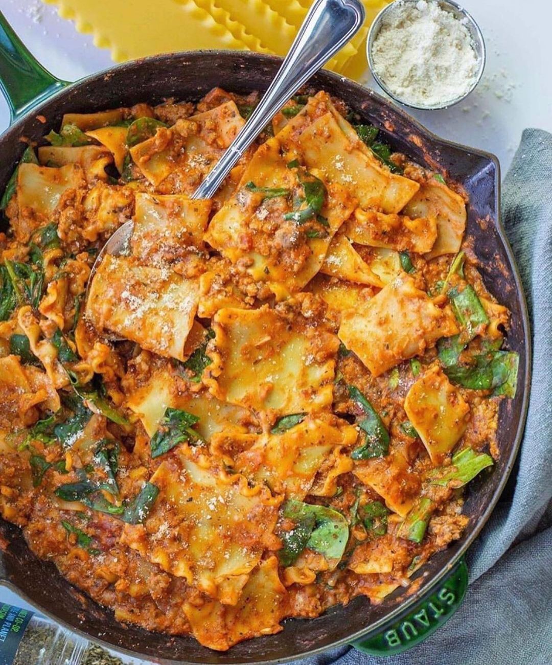 Vegan Beefy Skillet Lasagna