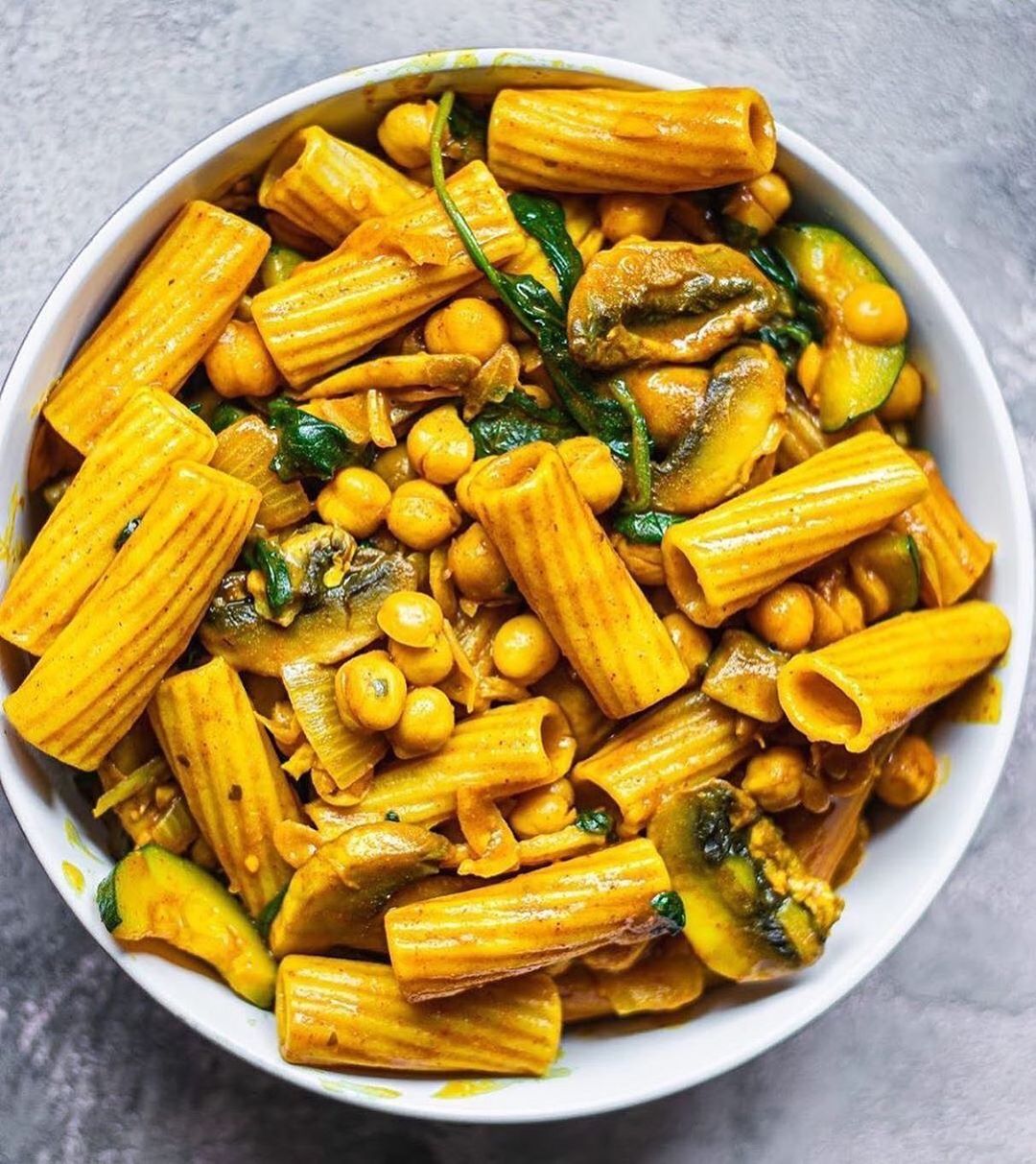 Vegan Chickpea Mushroom Pasta