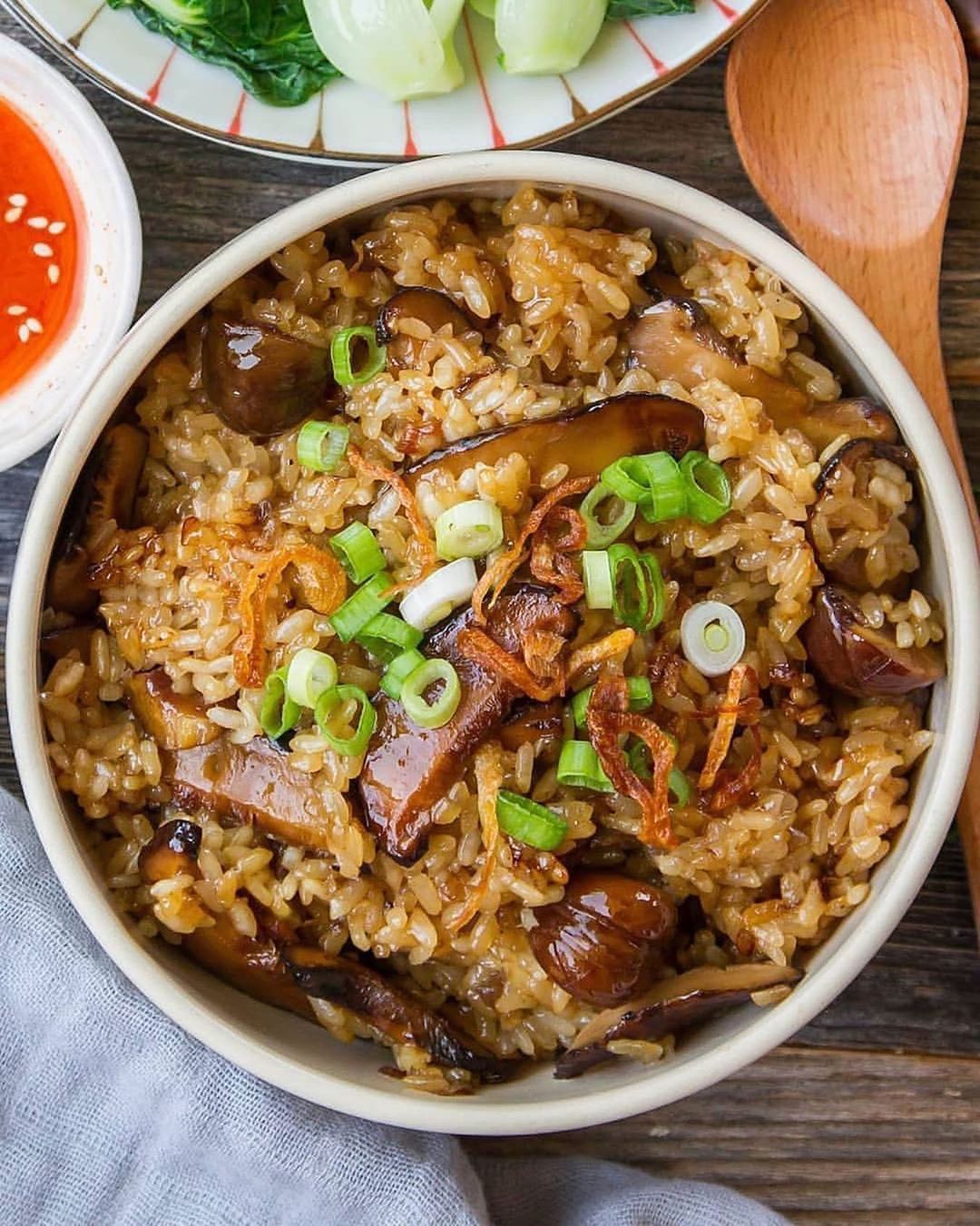 Mushrooms Chestnut Sticky Rice Bowl