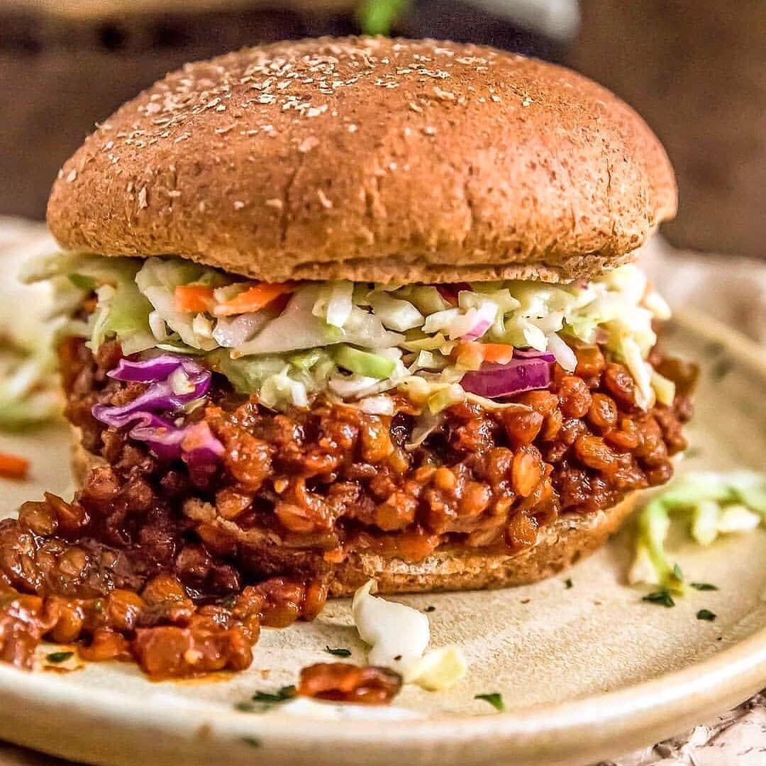 Vegan BBQ Lentil Sloppy Joes