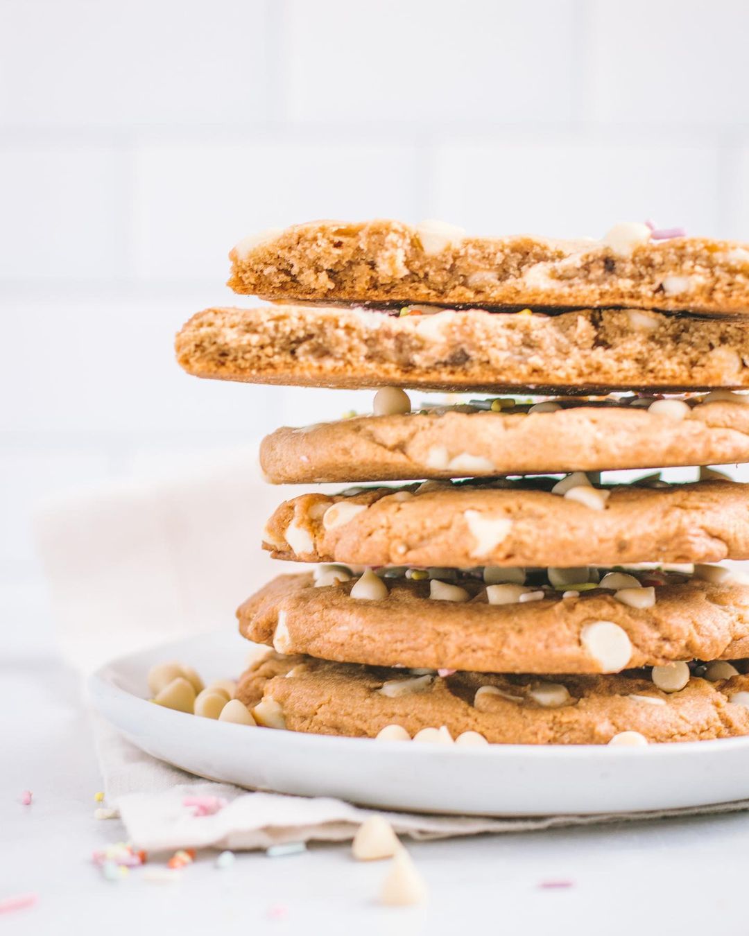 Giant Vegan White Chocolate Chip Cookies