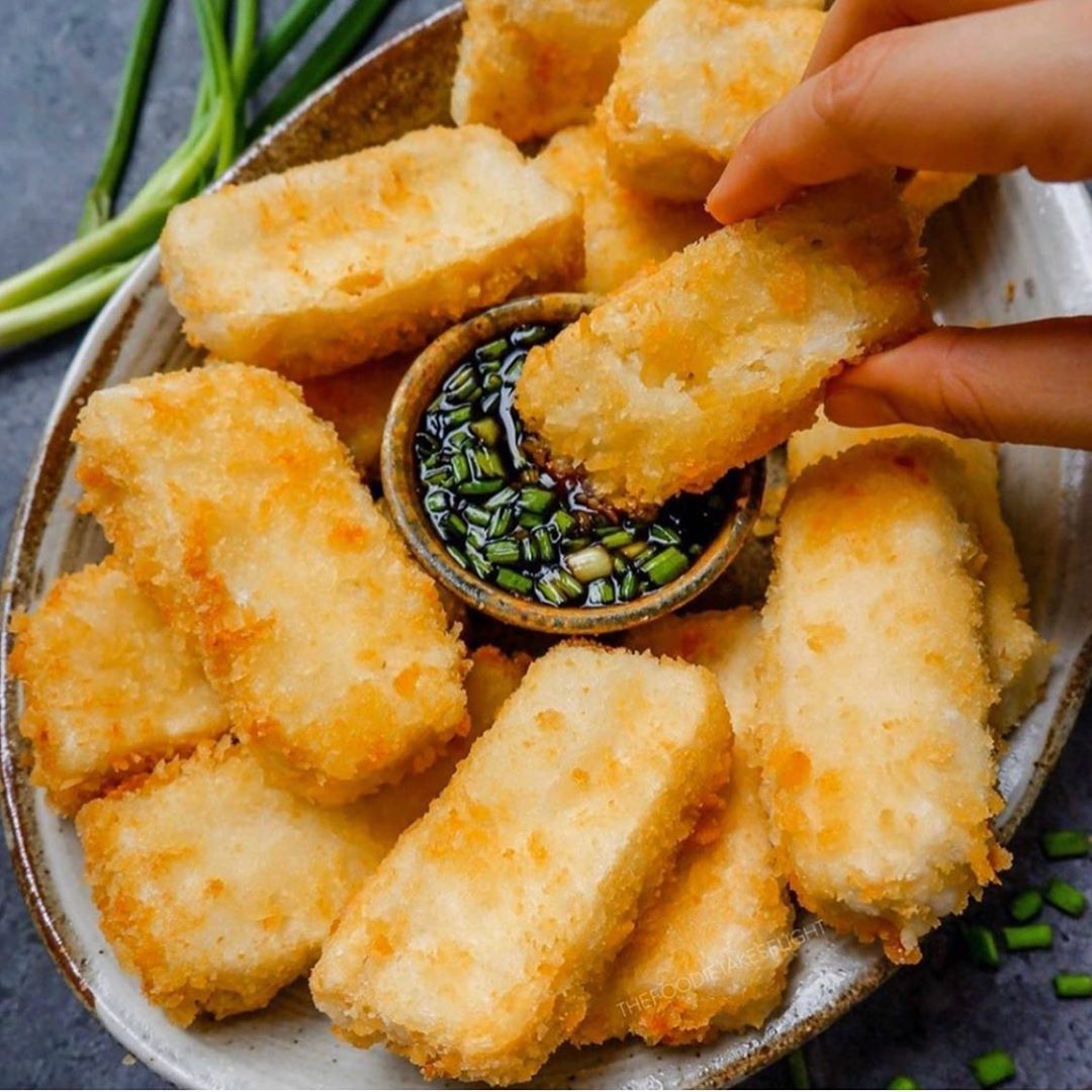 Crispy Tofu with Sweet Scallion Sauce