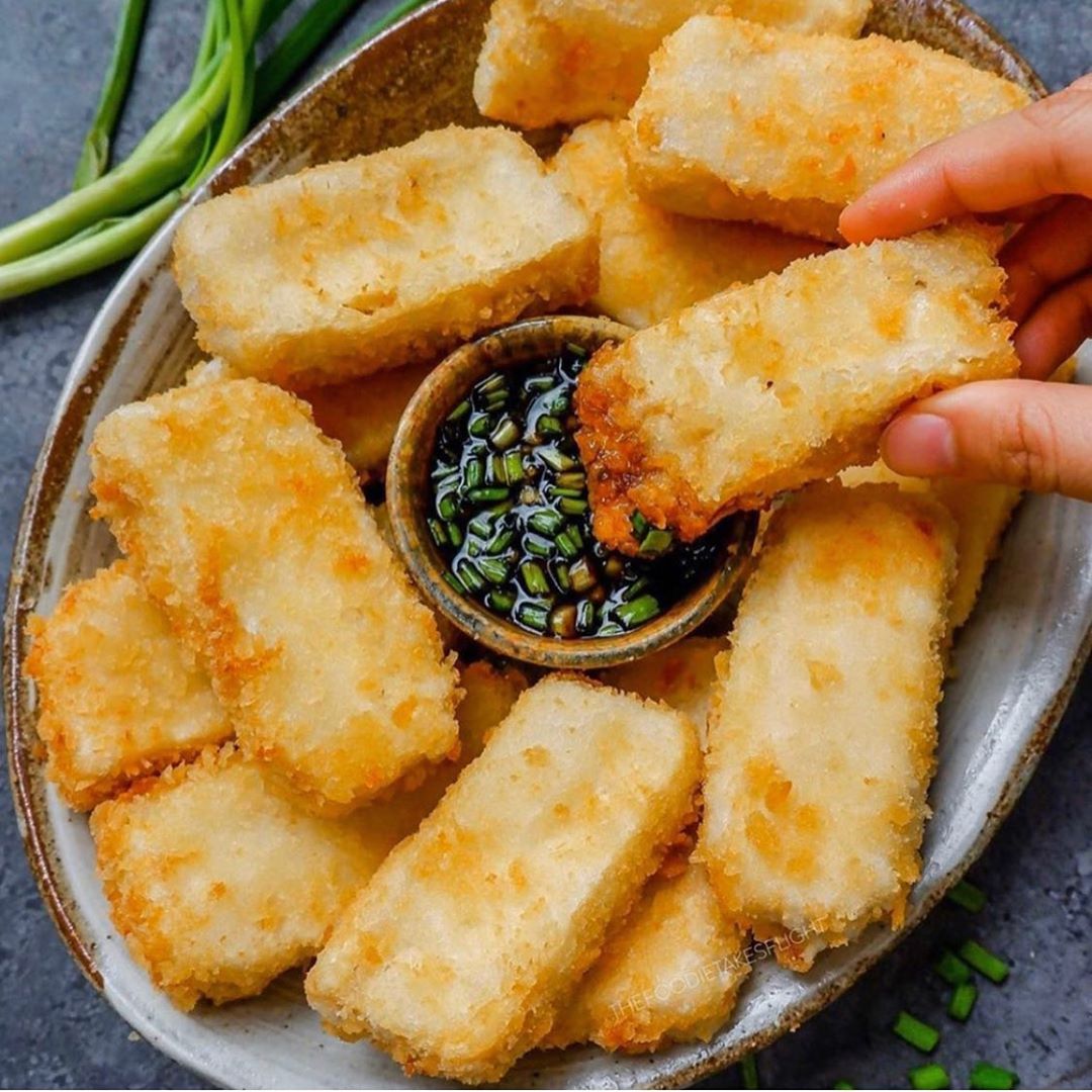 Crispy Tofu with Sweet Scallion Sauce
