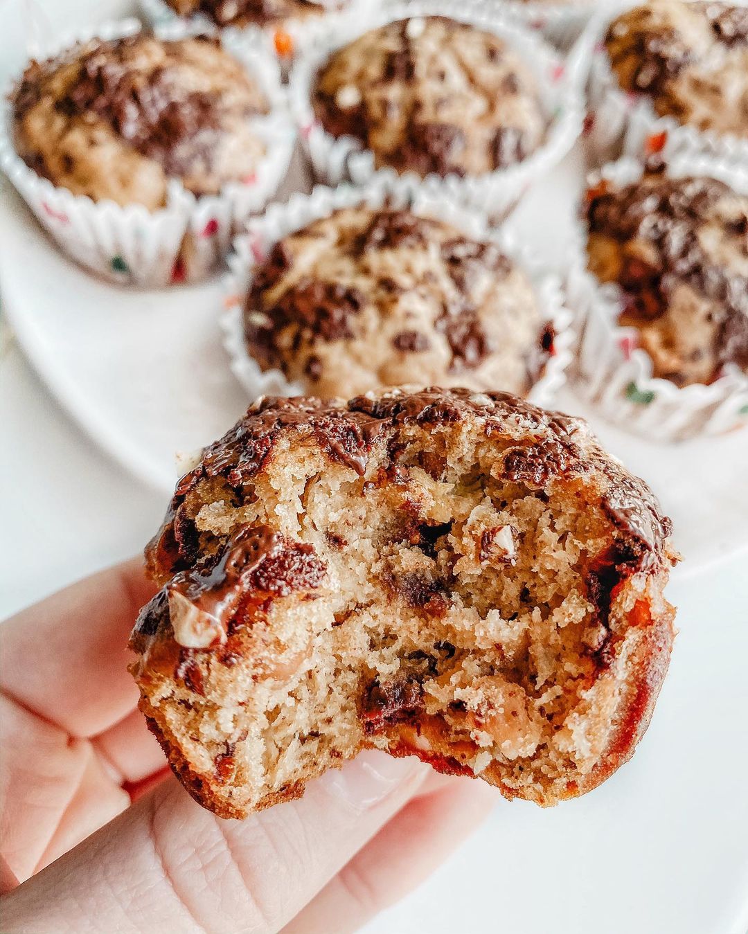 Flourless Almond Butter Banana Muffins