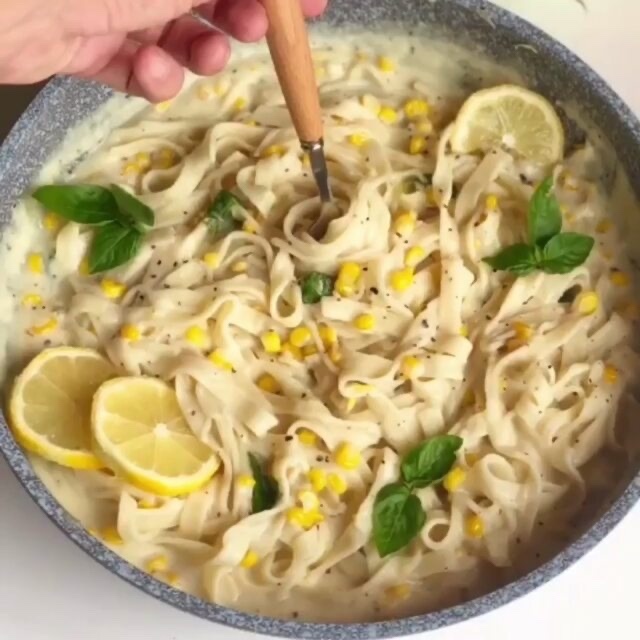 Lemon Basil Tagliatelle Pasta