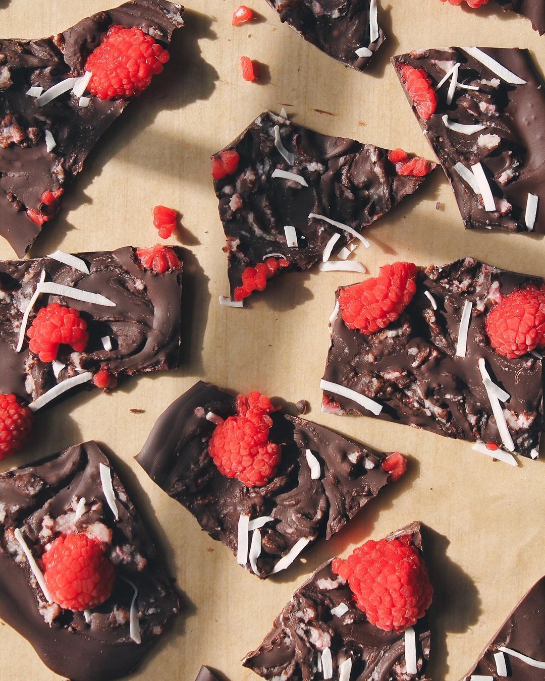 Valentine's Raspberry Chocolate Bark