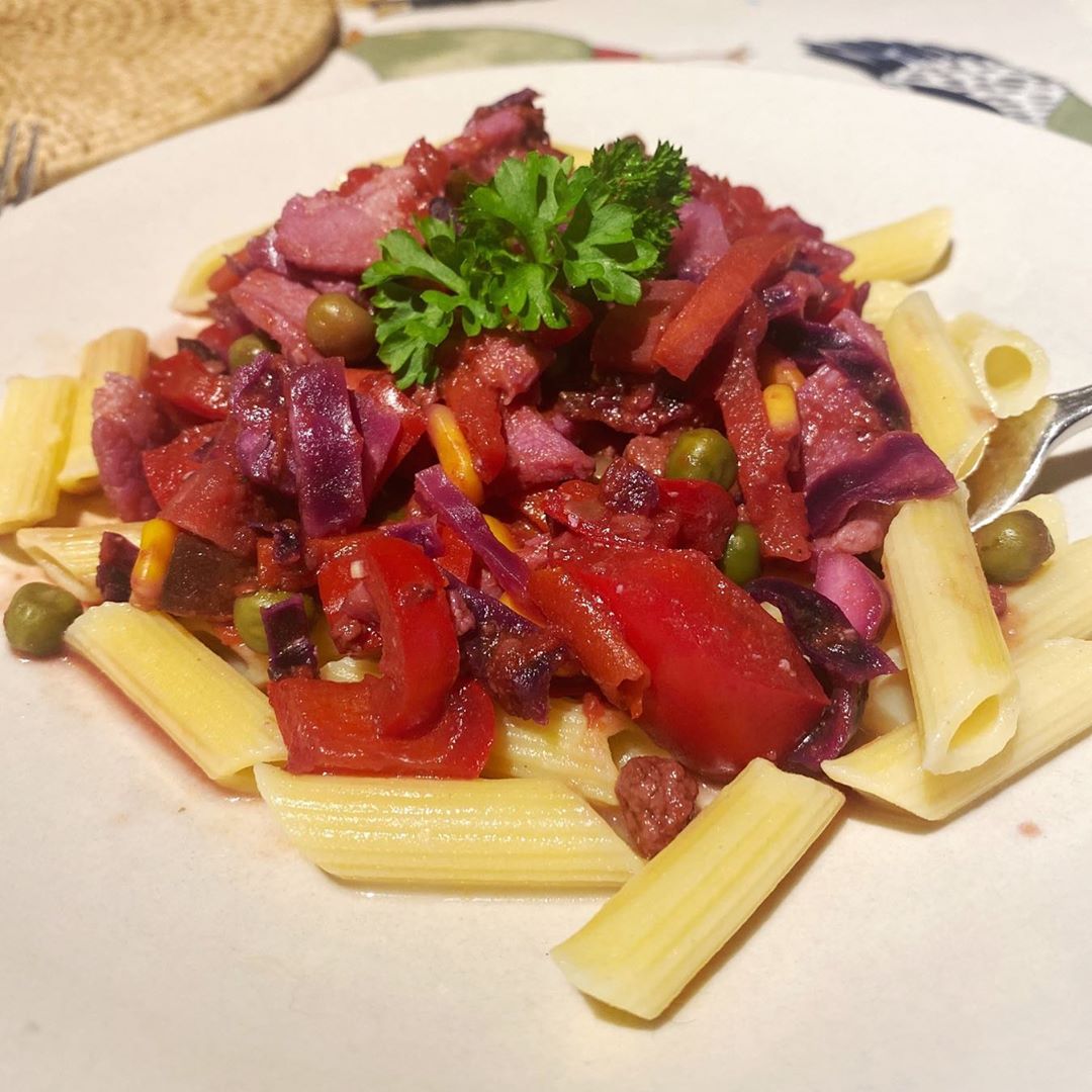 Red Cabbage and Bacon Stir-Fry