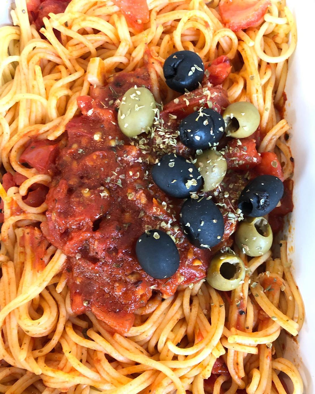 Spaghetti Puttanesca with Olives and Capers