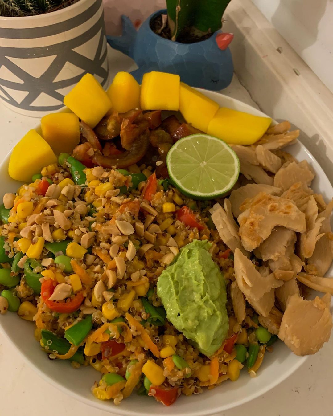 Vegan Peanut Chickn Quinoa Bowl