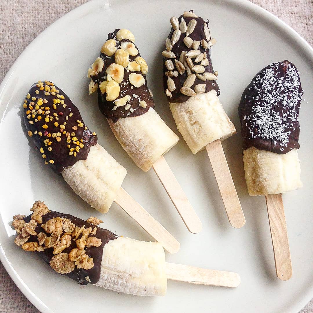 Chocolate Banana Nice Cream Pops