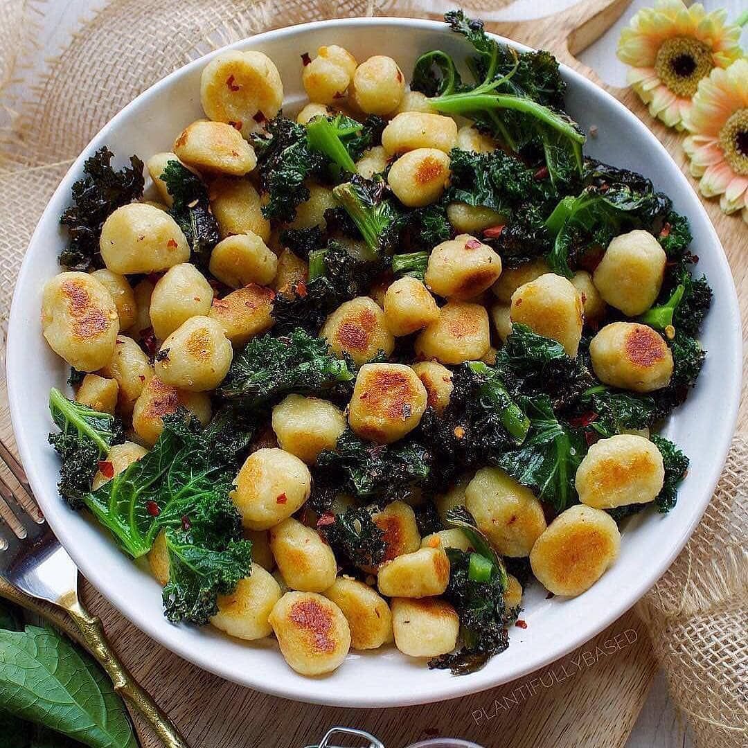 Cauliflower Gnocchi and Crispy Kale