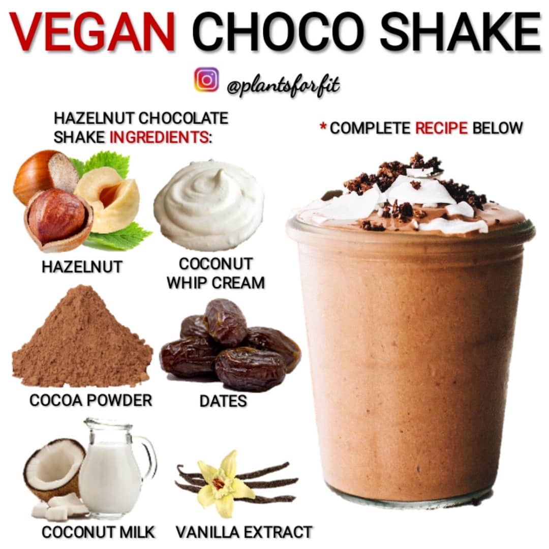 Quick Vegan Hazelnut Chocolate Shake