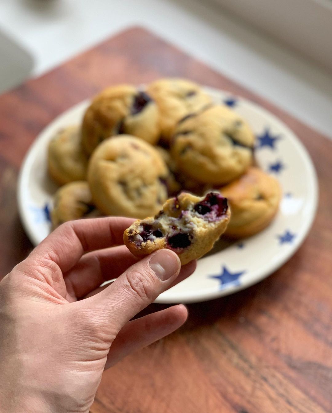 Super Simple Blueberry Pancake Bites