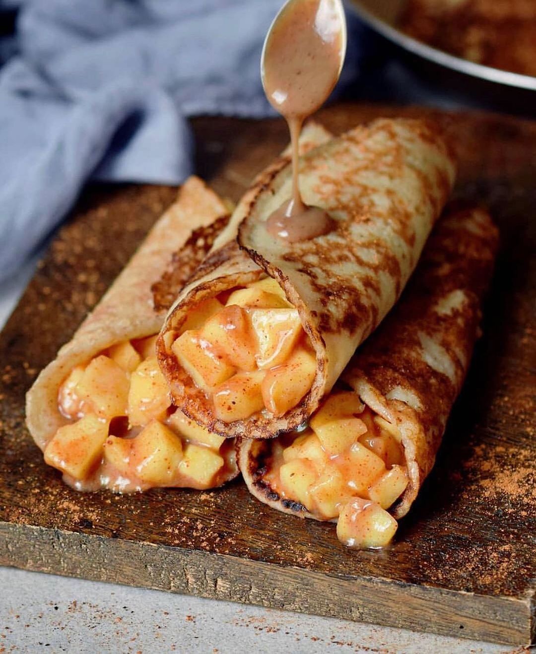 Vegan Apple Cinnamon Crepes