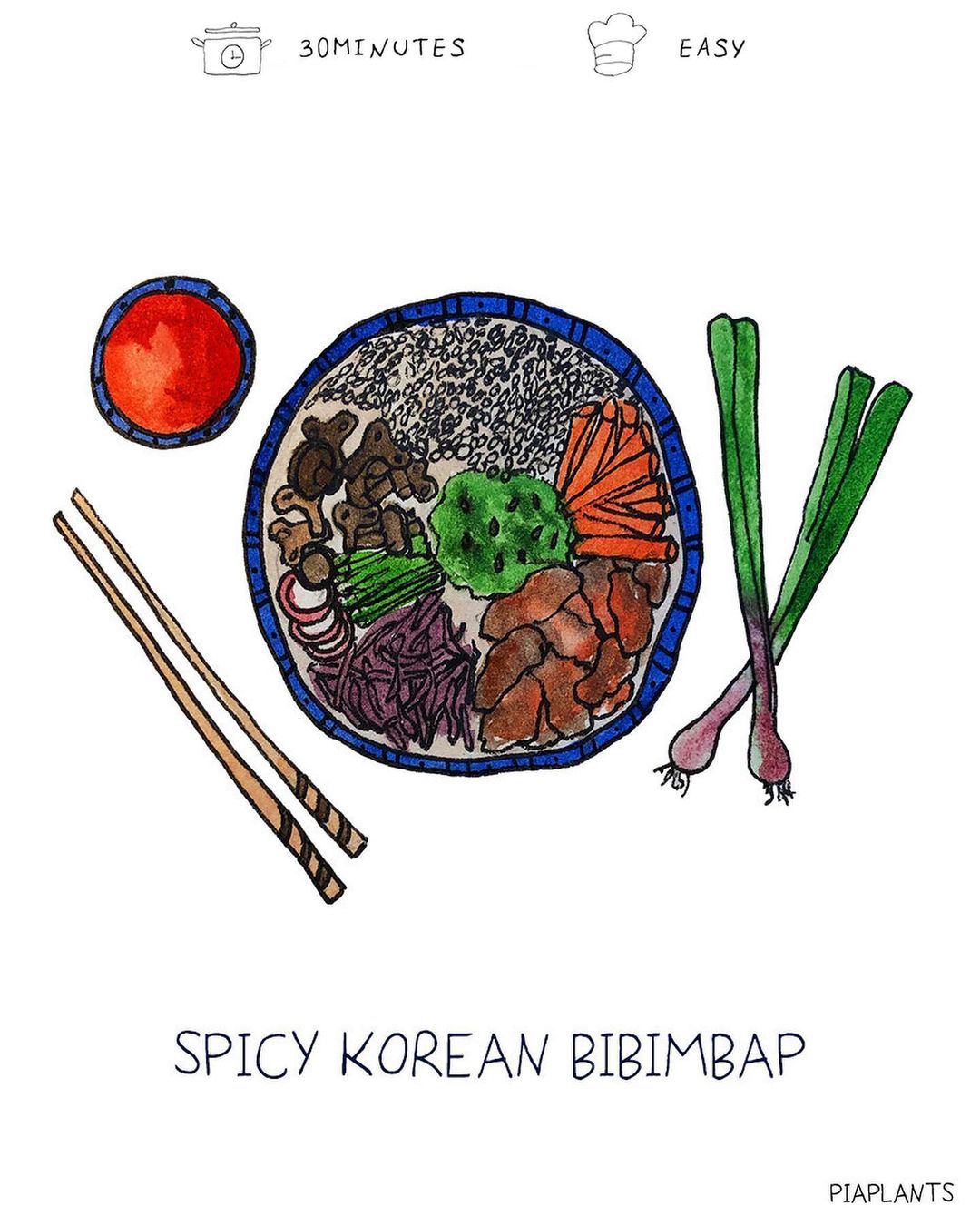 Spicy and Fresh Vegan Bibimbap Bowl