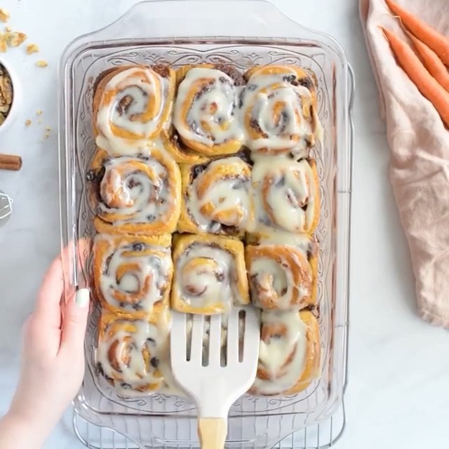 Vegan Carrot Cake Cinnamon Rolls
