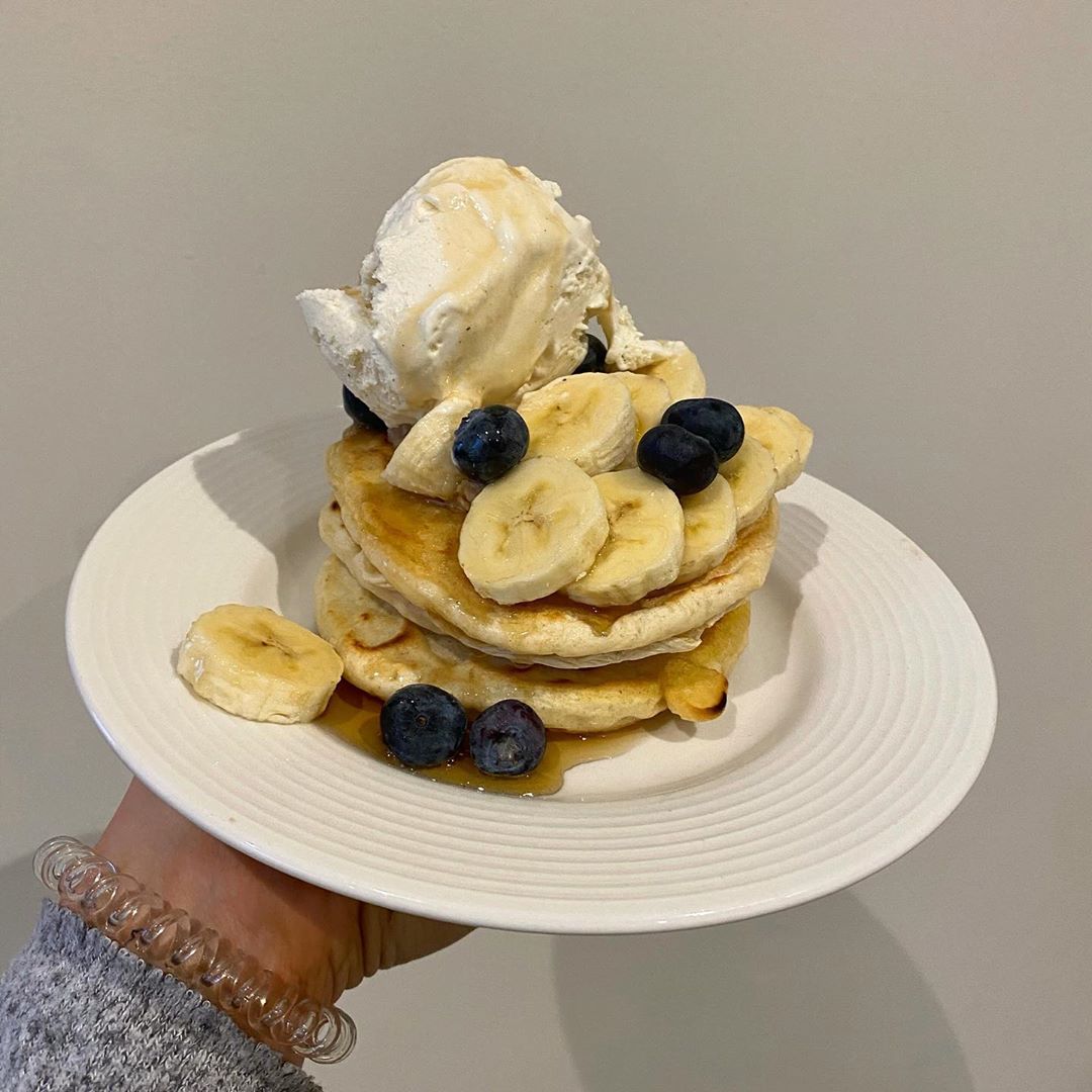 Big Plate of Fluffy Pancakes