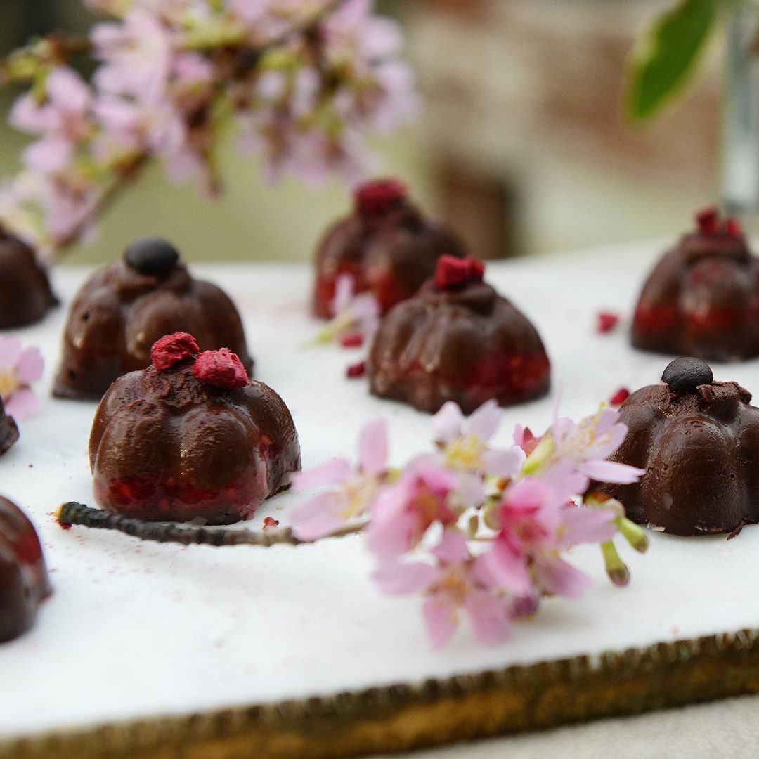 Homemade Vegan Coffee Nutella Chocolate Flowers