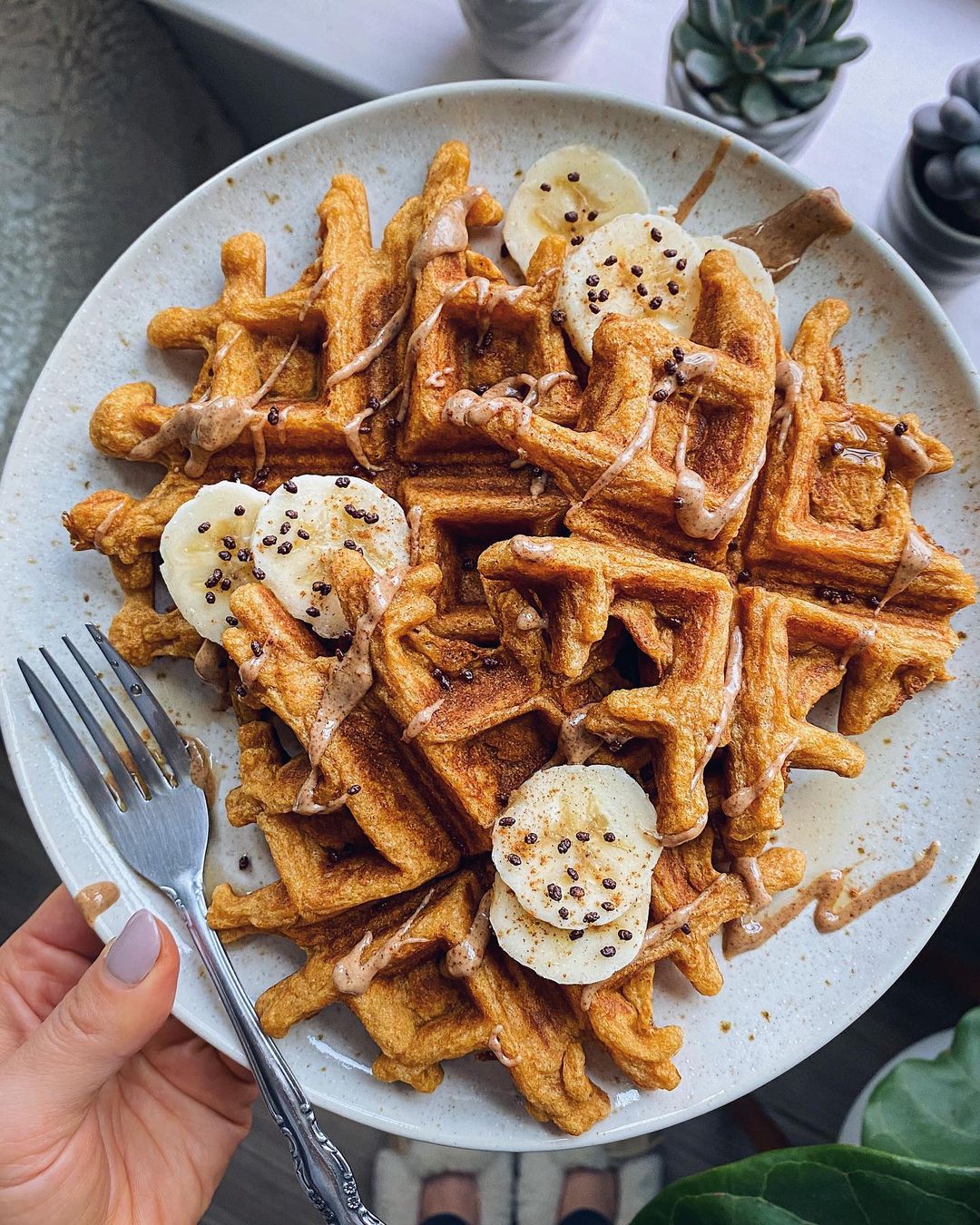 Paleo Sweet Potato Waffles