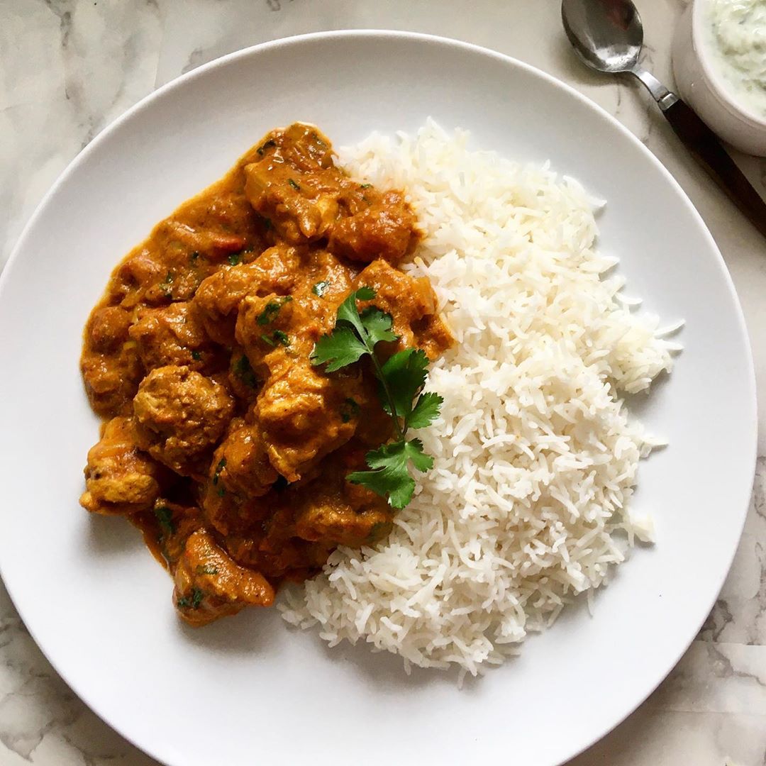 Chicken Balti Curry with Spices and Yogurt