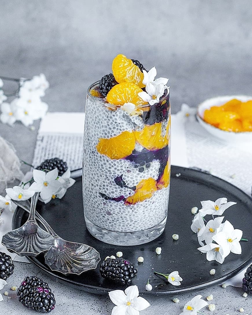 Orange Vanilla Coconut Chia Seed Pudding