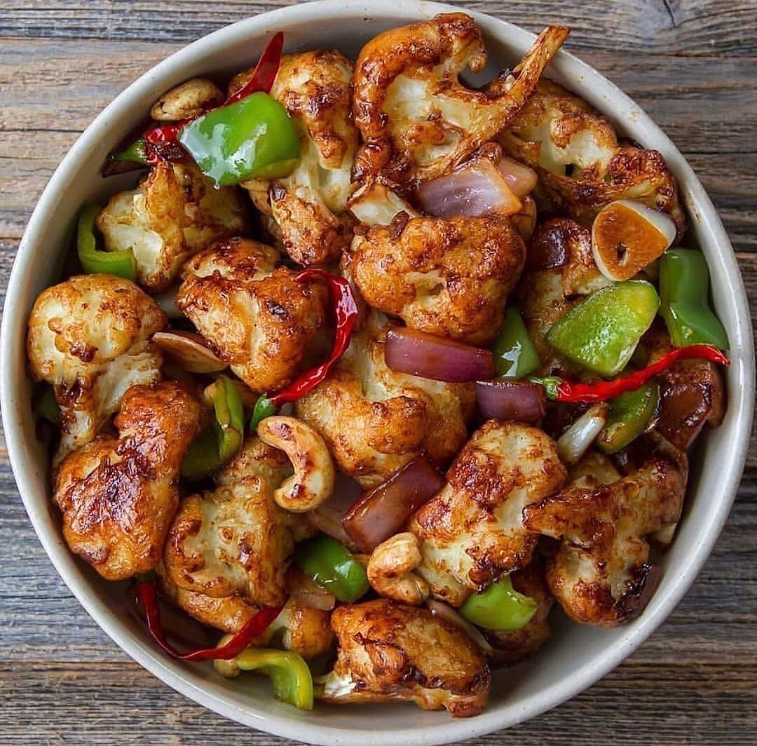 Vegan Kung Pao Cauliflower Stir Fry