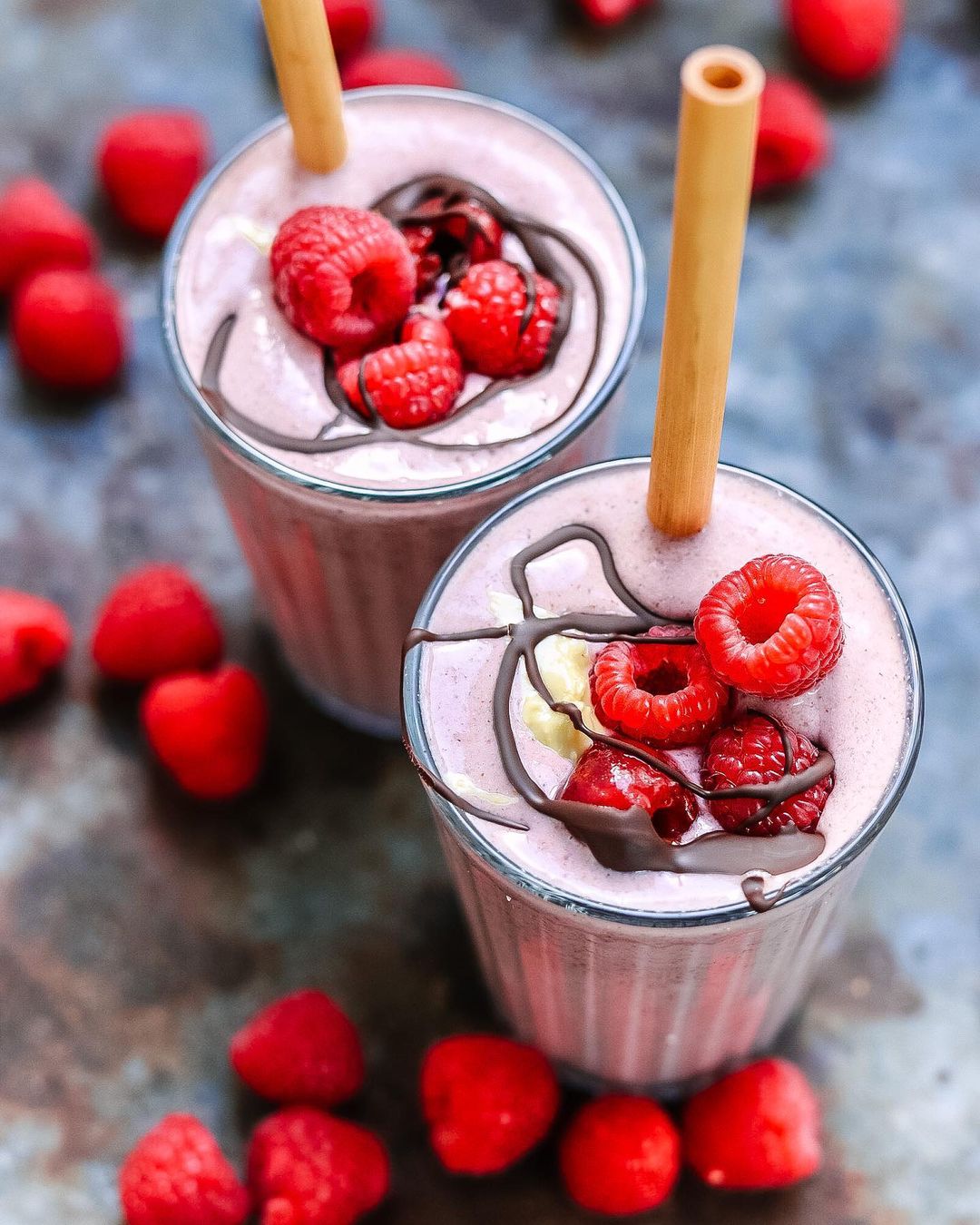Raspberry Cherry Cashew Butter Smoothie