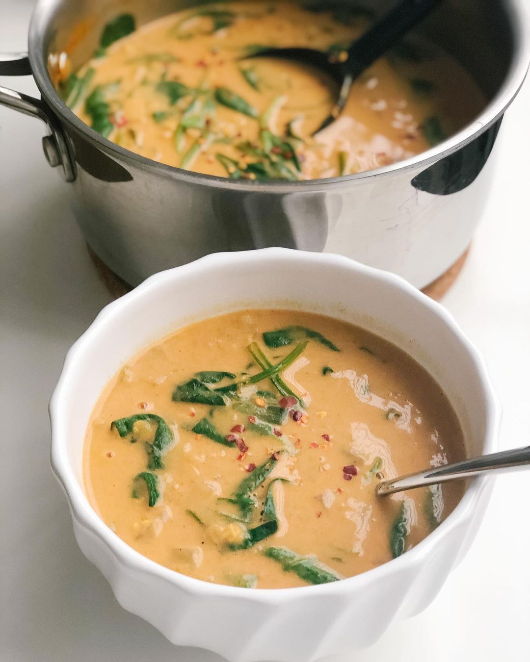 Spiced Red Lentil Soup with Coconut Milk