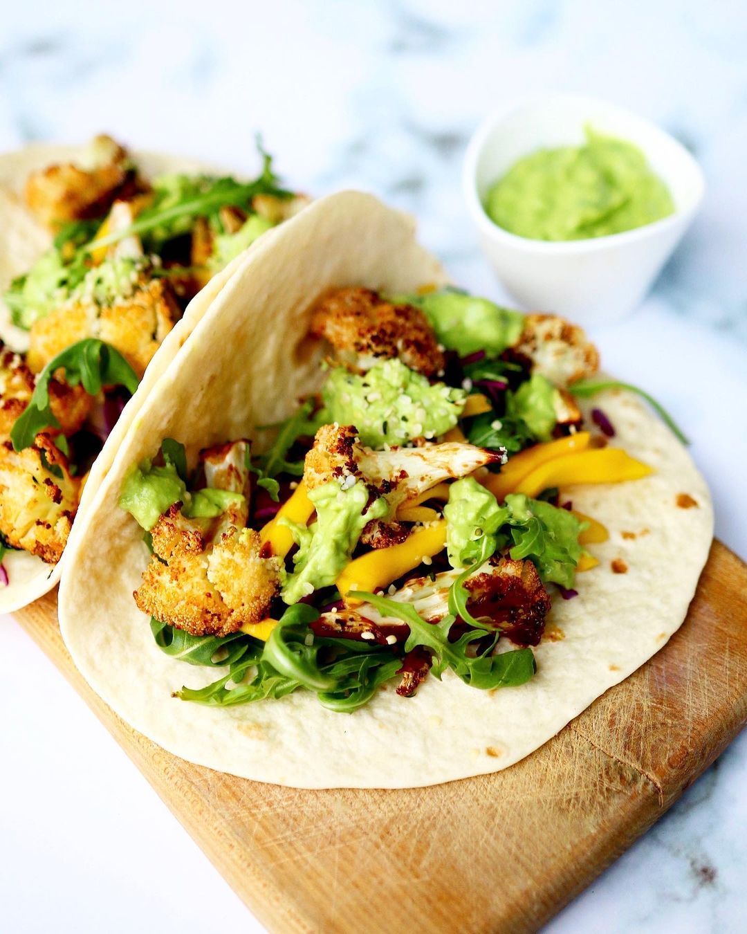 Cauliflower Tacos with Avocado Sauce