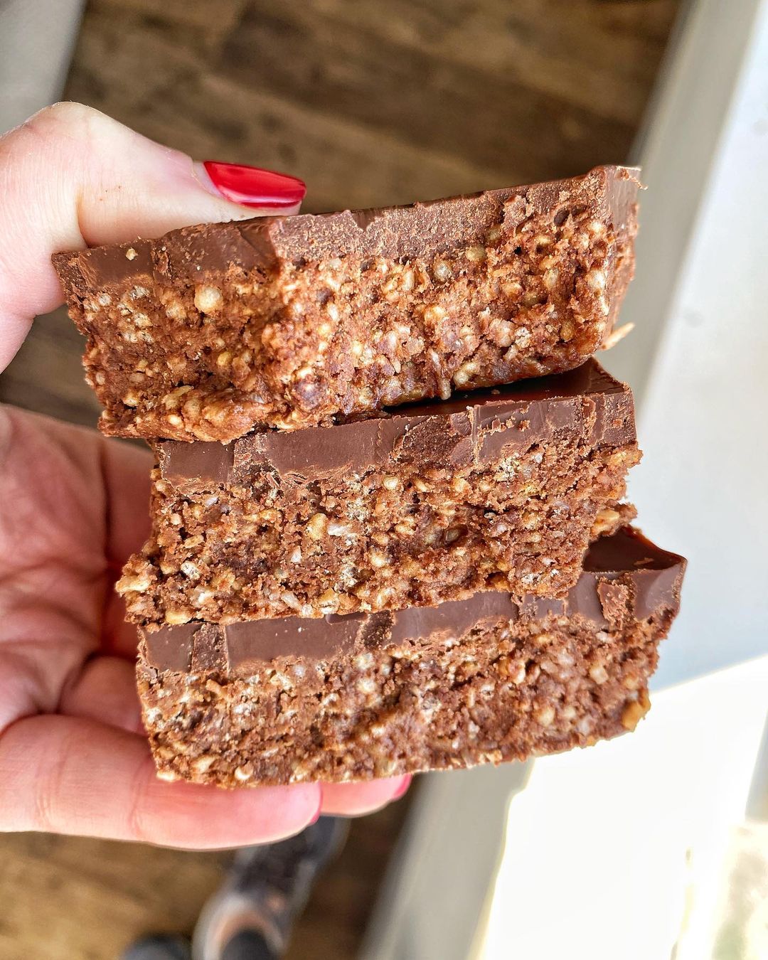 Double Chocolate Crispy Bars with Quinoa