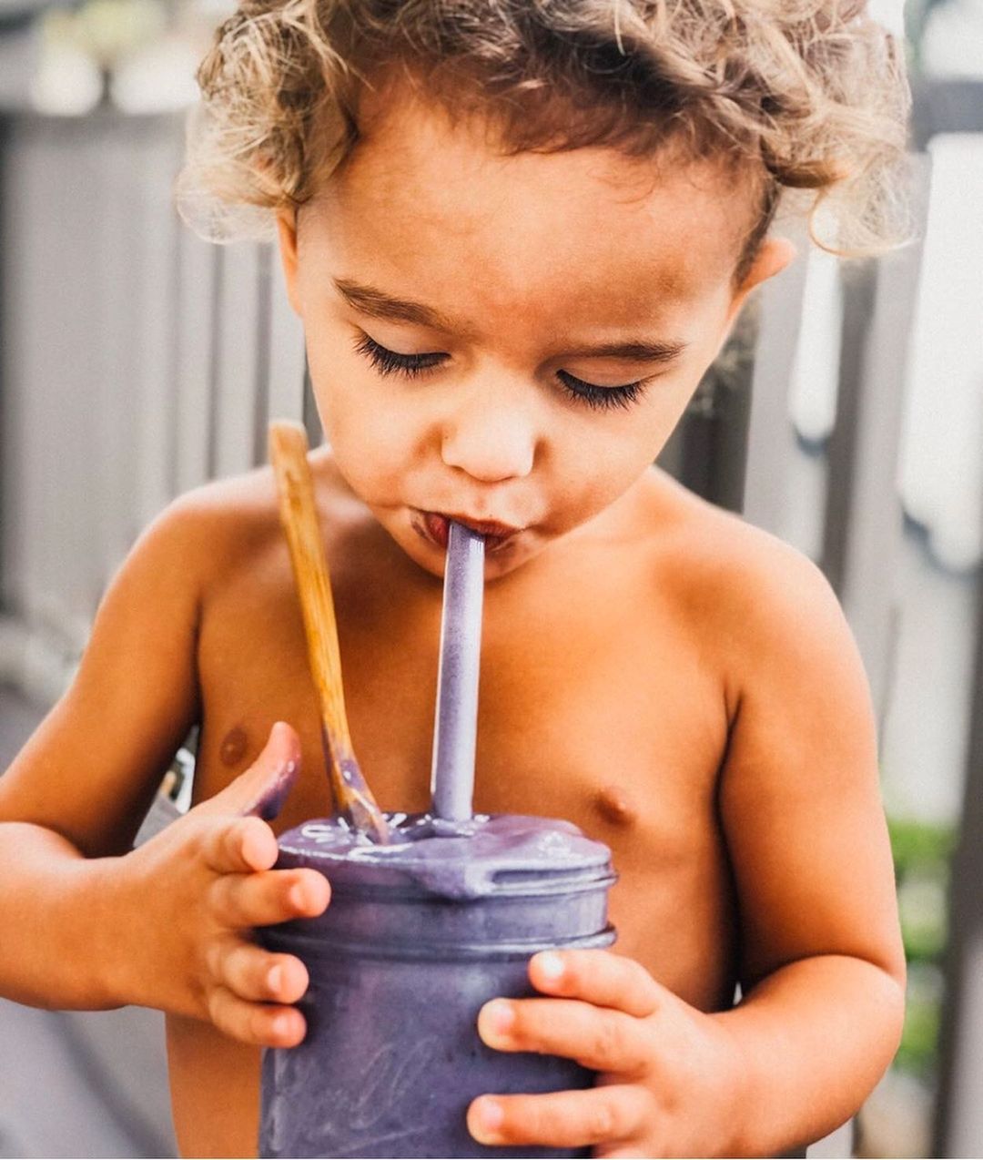 Delicious Creamy Purple Smoothie
