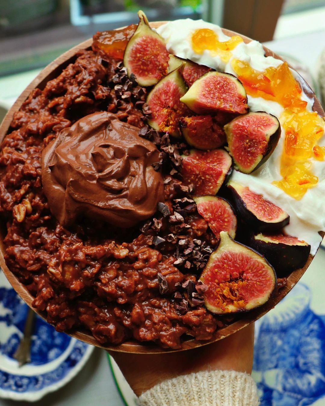 Chocolate, Fig and Marmalade Oatmeal