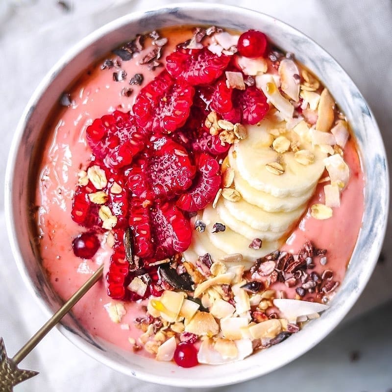 Pink Raspberry Oat Smoothie
