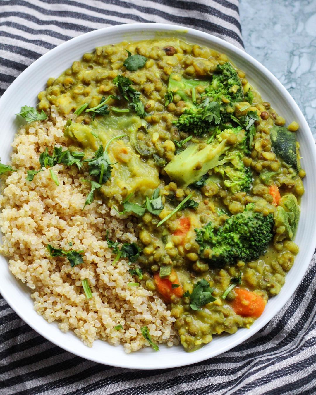 Creamy Mung Bean Dal with Vegetables and Spices