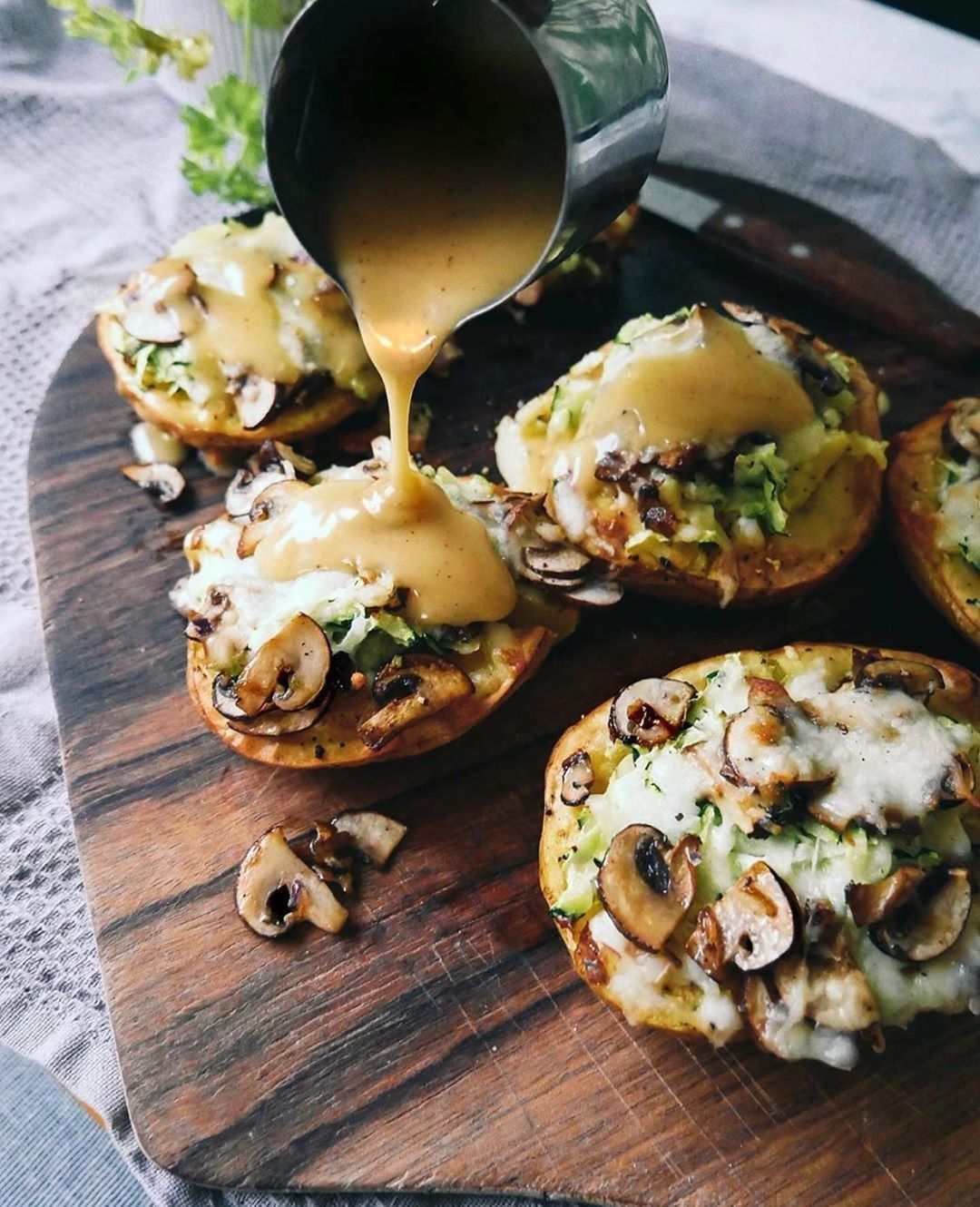 Oven Baked Potatoes with Mustard Sauce