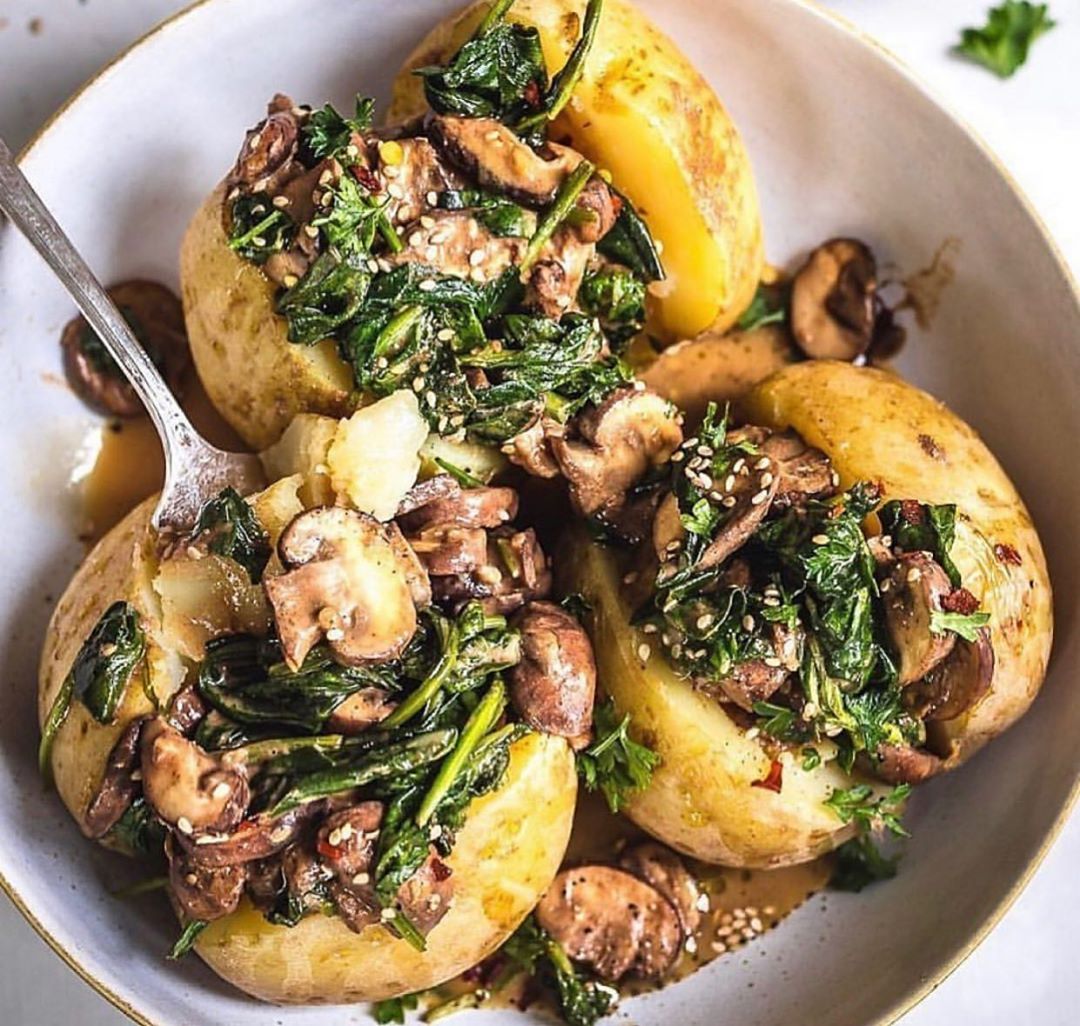 Stuffed Baked Potatoes with Mushroom A
