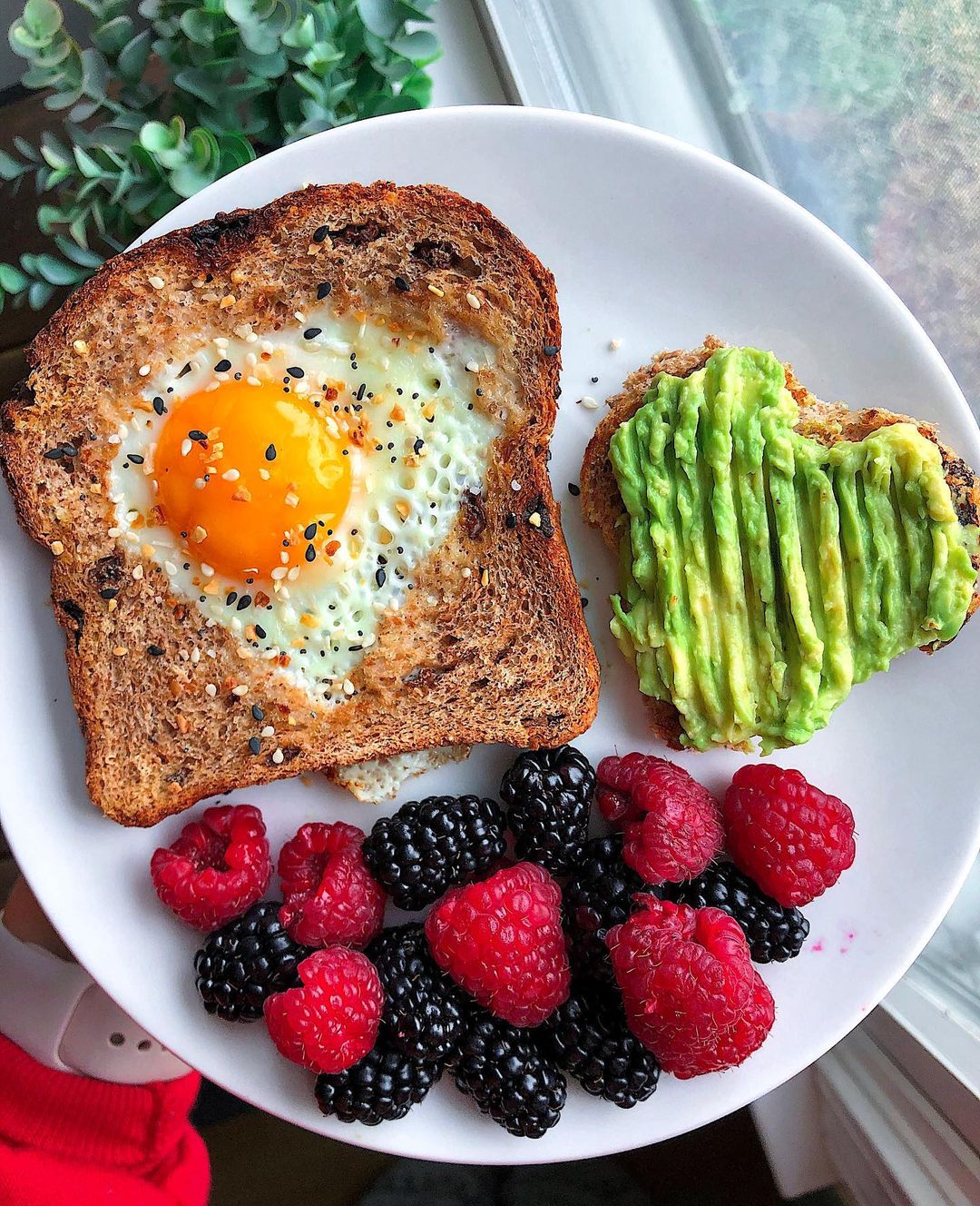 Valentine's Day Heart-Shaped Breakfast Plate