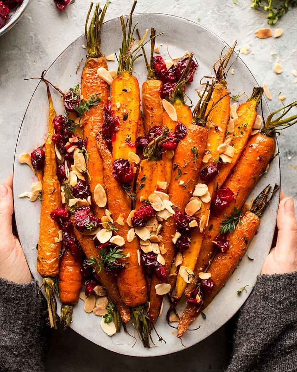 Maple Roasted Carrots with Cranberries