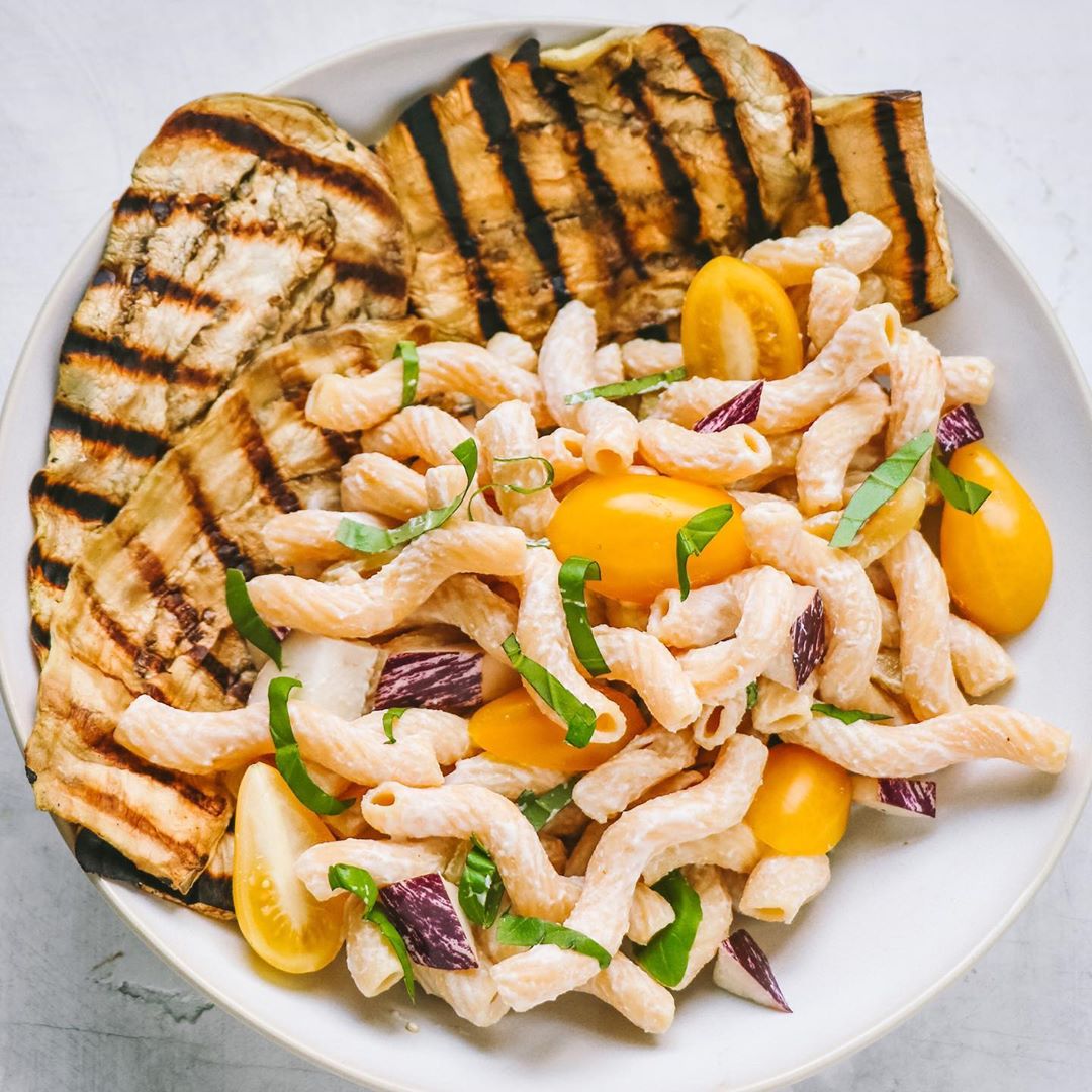 Chickpea Pasta with Roasted Garlic Cream Sauce